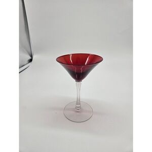 Morgantown Empress Spanish Red 5" Martini Glass And/Or Champagne, Perfect Single